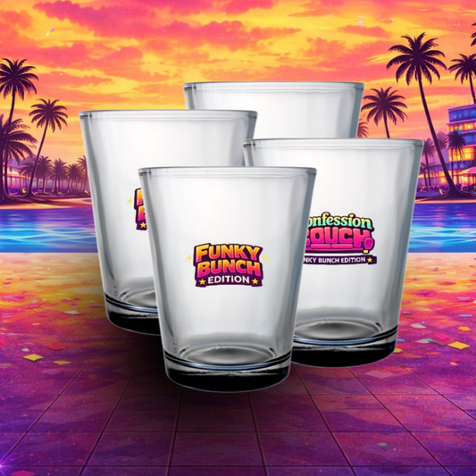 Confession Couch Funky Bunch Edition Game + Collectors Shot Glass Bundle (Limited Edition)