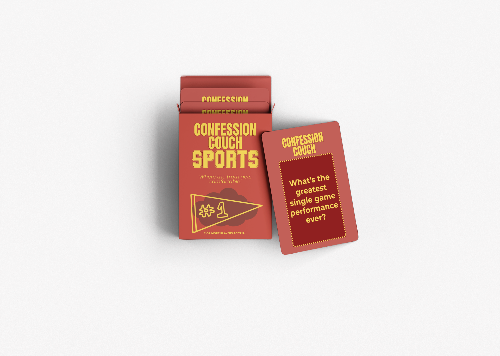 Confession Couch: Sports Edition Card Game | A Deck for Fans, Trivia & Trash Talk