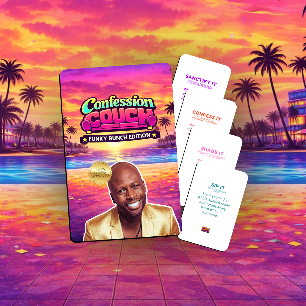 Confession Couch Funky Bunch Edition Game + 16oz Collector’s Party Cup (Limited Edition)